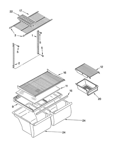 Shelf parts, optional parts