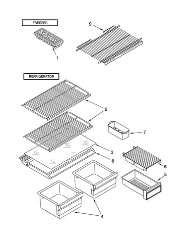 Shelf parts, optional parts