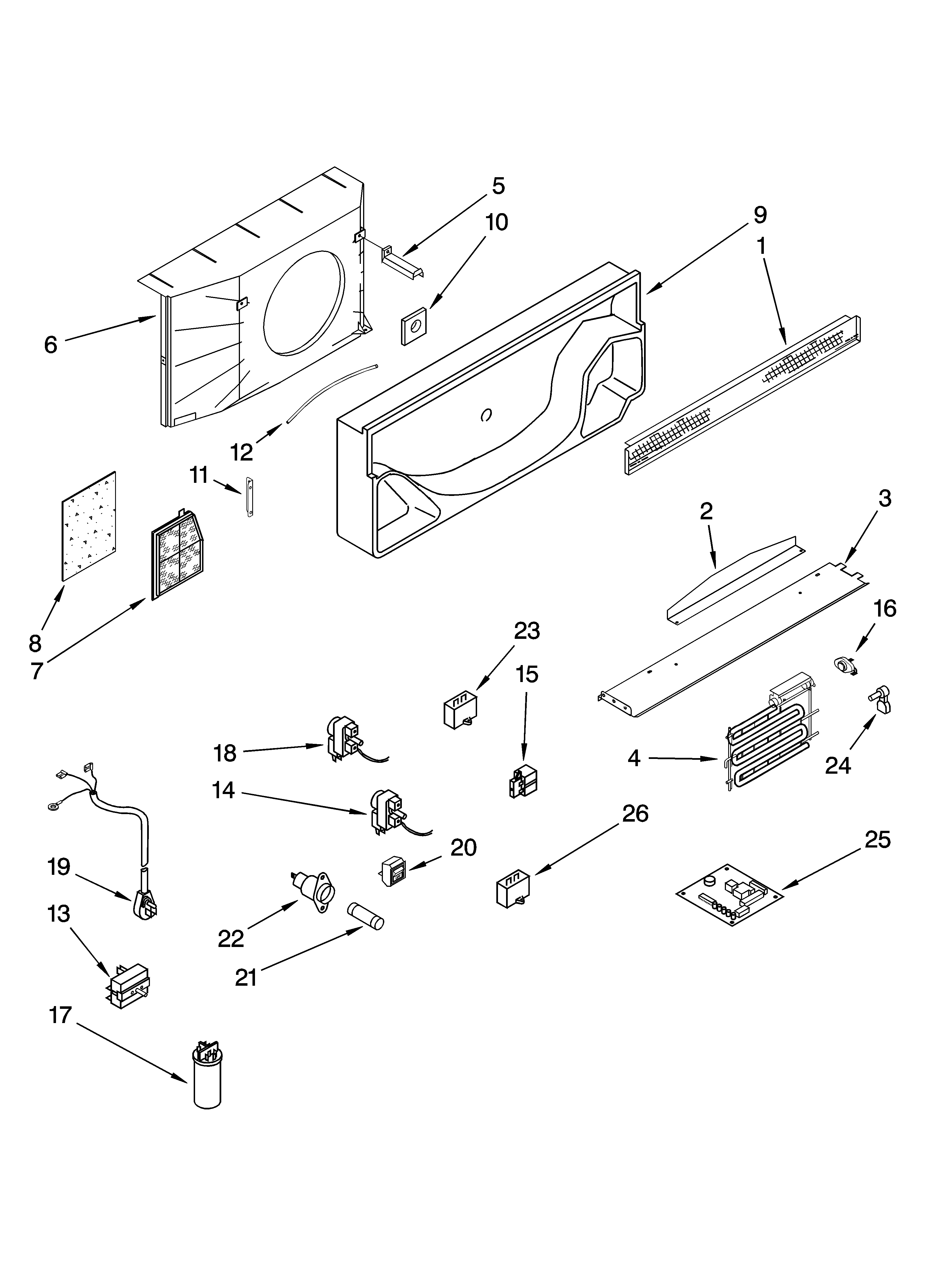 AIRFLOW AND CONTROL PATRS - OPTIONAL PARTS (NOT INCLUD