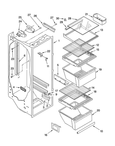 Refrigerator liner parts