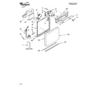 Whirlpool DU840SWPU0 frame and console parts diagram