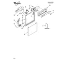Whirlpool DU850SWPB0 frame and console parts diagram