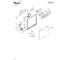 Whirlpool DU915PWPB0 frame and console parts diagram