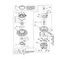 Whirlpool DU915PWPB0 pump and motor parts diagram