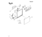 Whirlpool DU930PWPB0 frame and console parts diagram