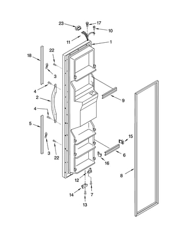 Freezer door parts