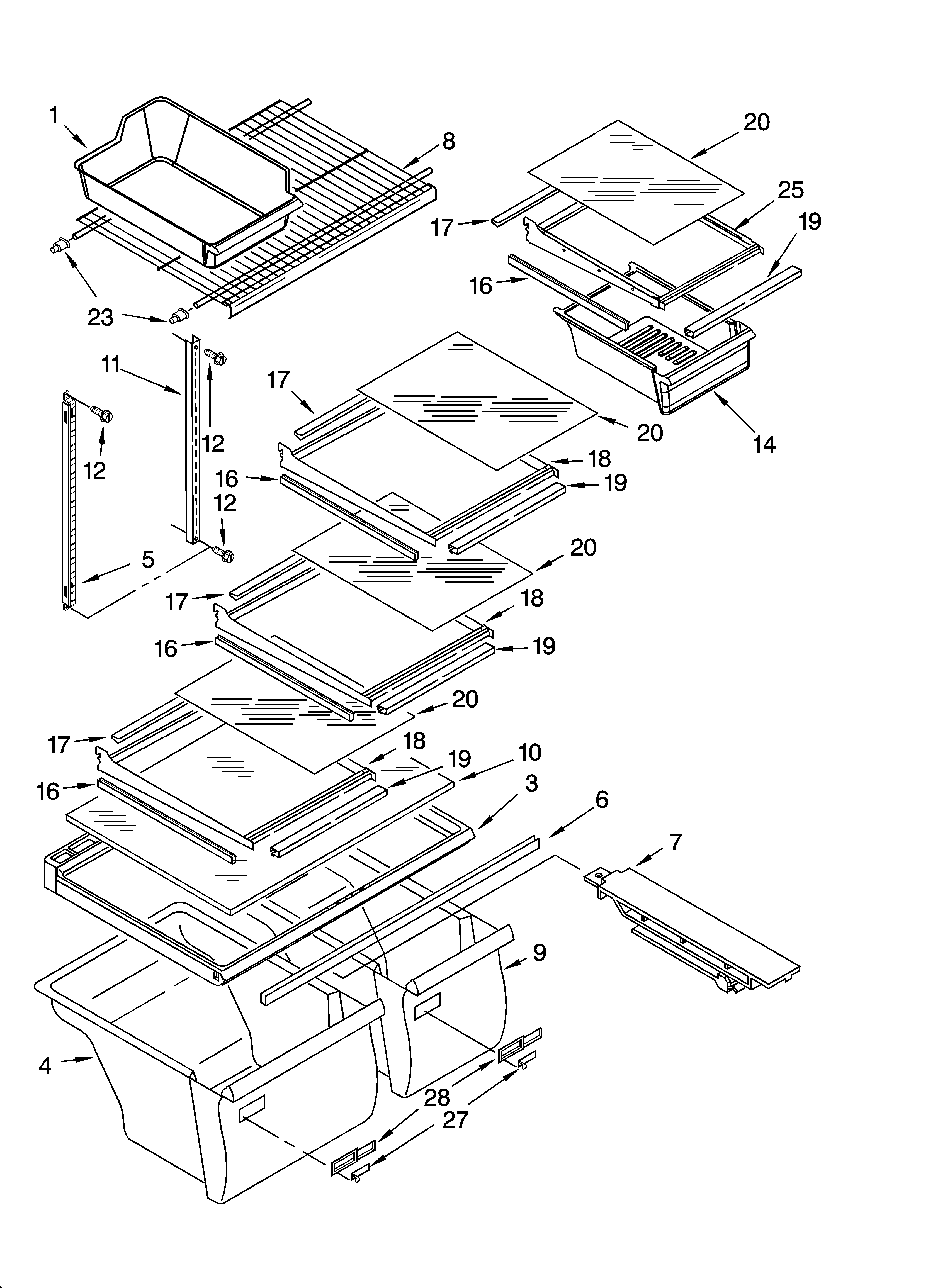 Shelf parts