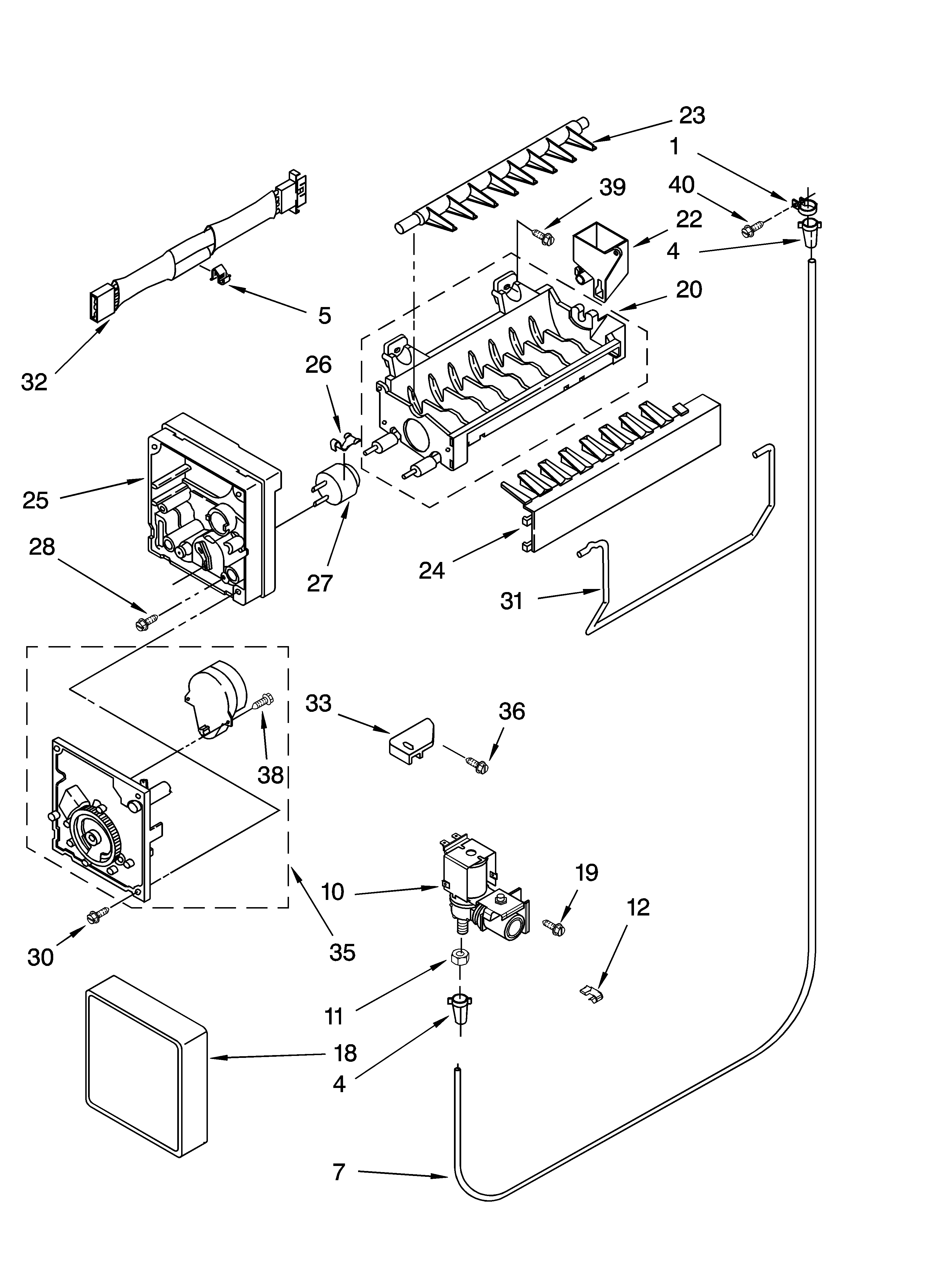 Icemaker parts, optional parts