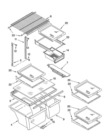 Shelf parts, optional parts