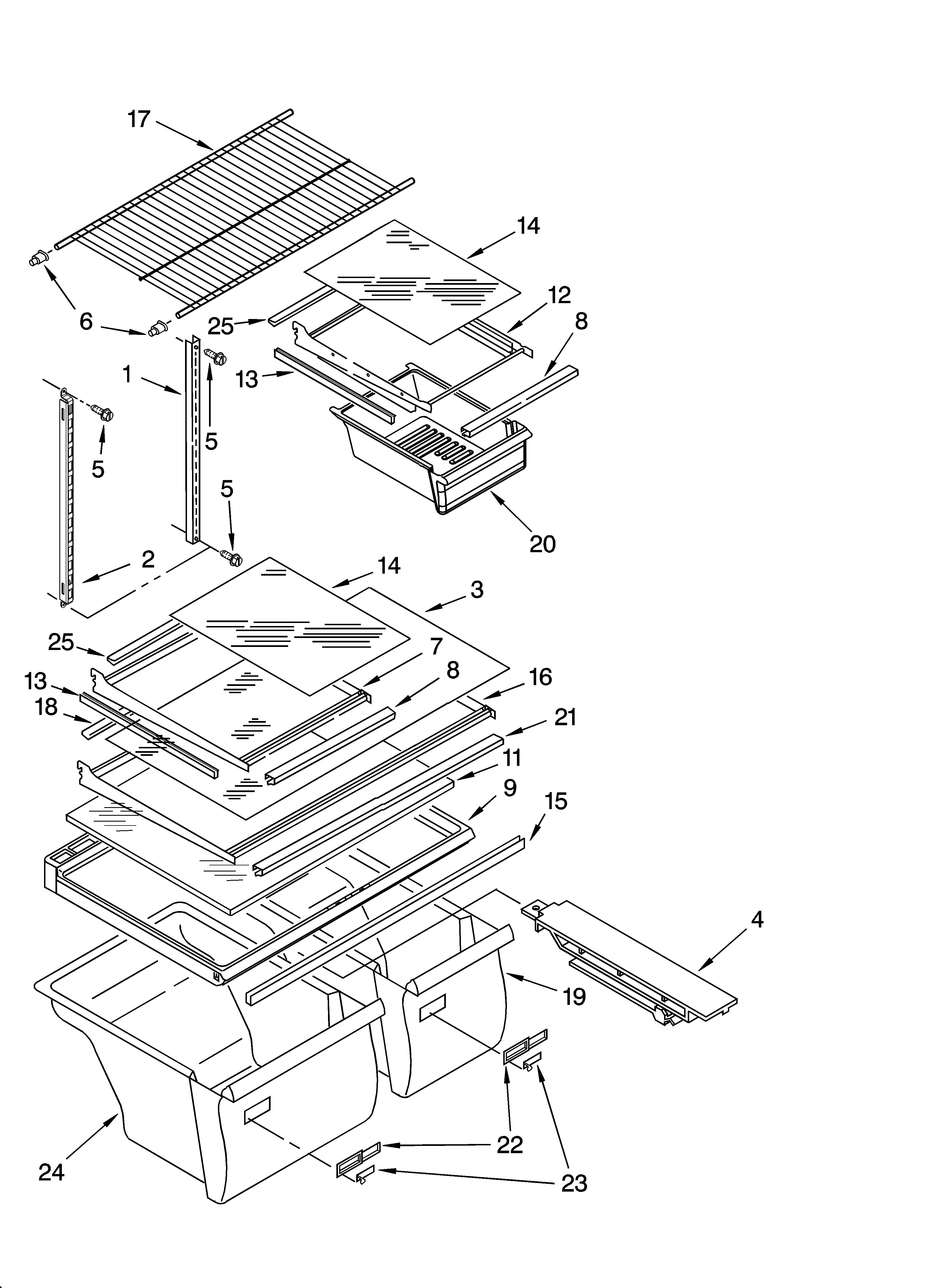Shelf parts, optional parts
