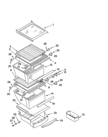 Refrigerator shelf parts