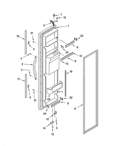 Freezer door parts