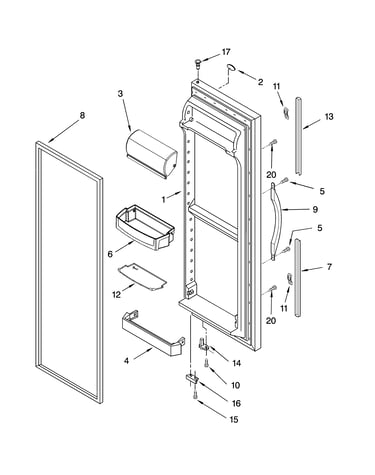 Refrigerator door parts