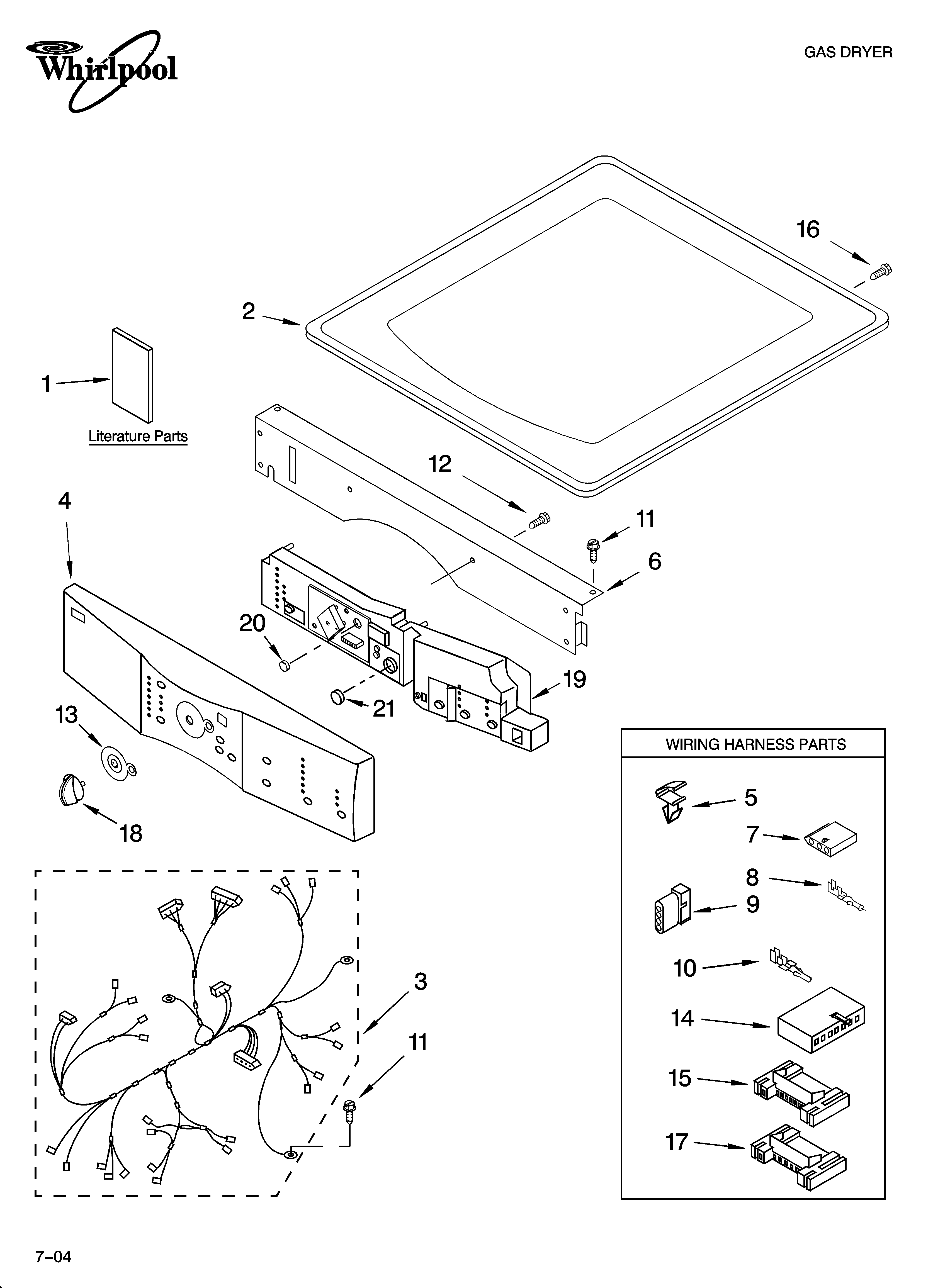 Top and console parts