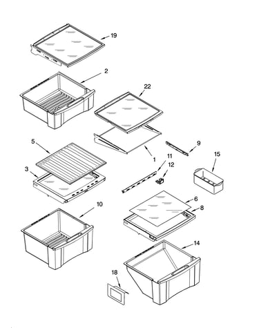 Refrigerator shelf parts