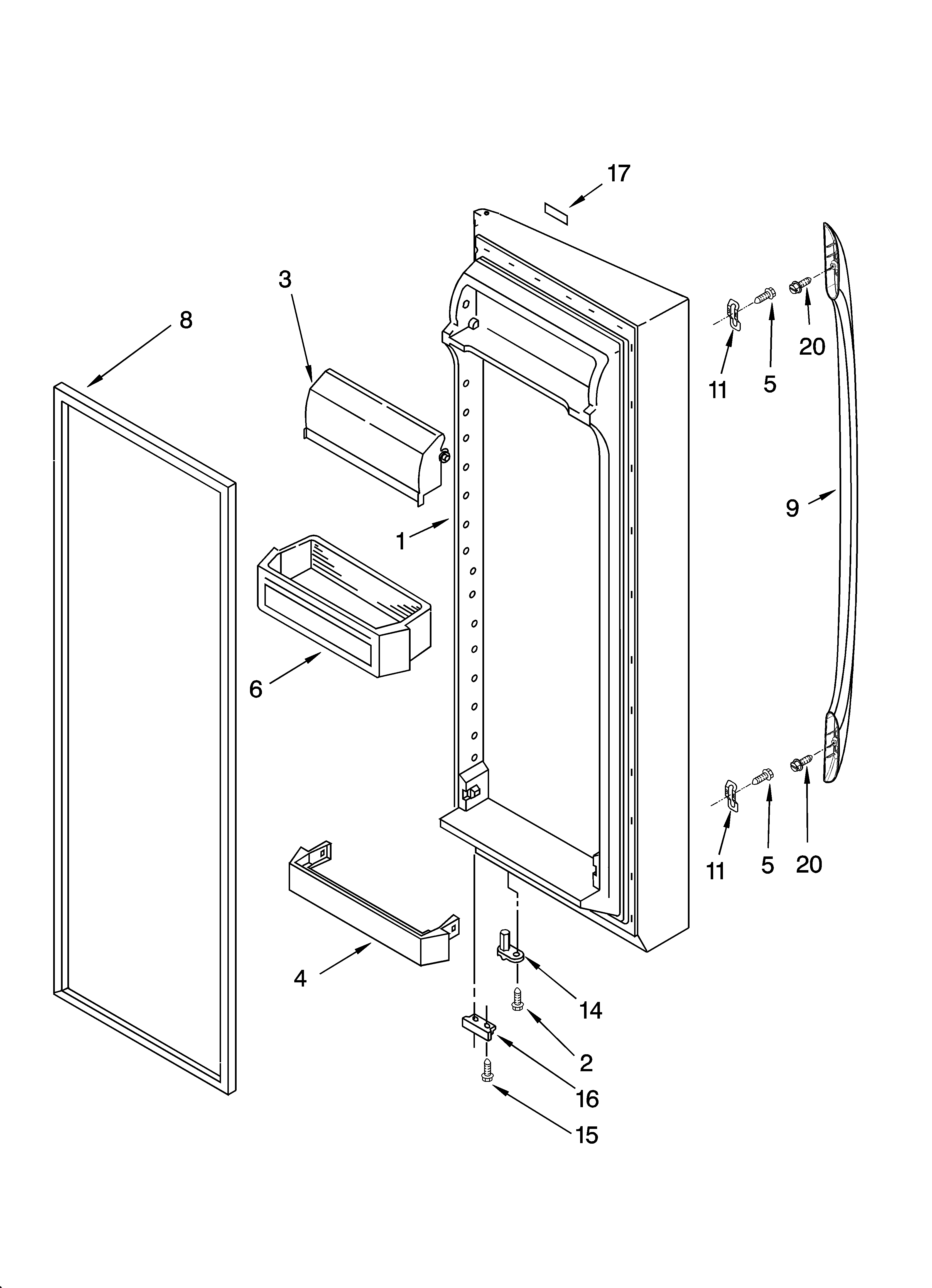 Refrigerator door parts