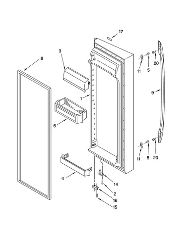 Refrigerator door parts