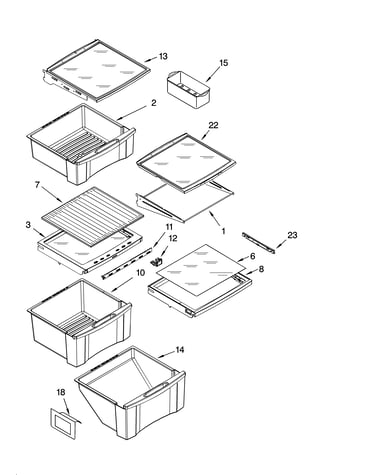 Refrigerator shelf parts