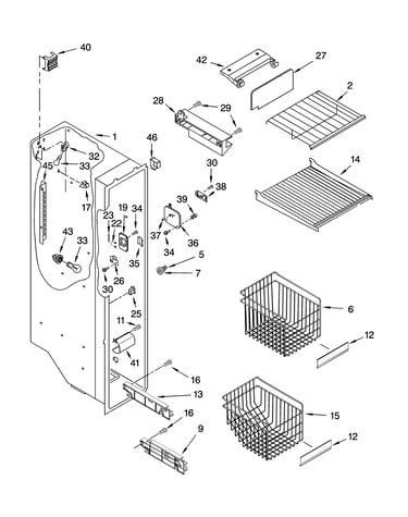Freezer liner parts