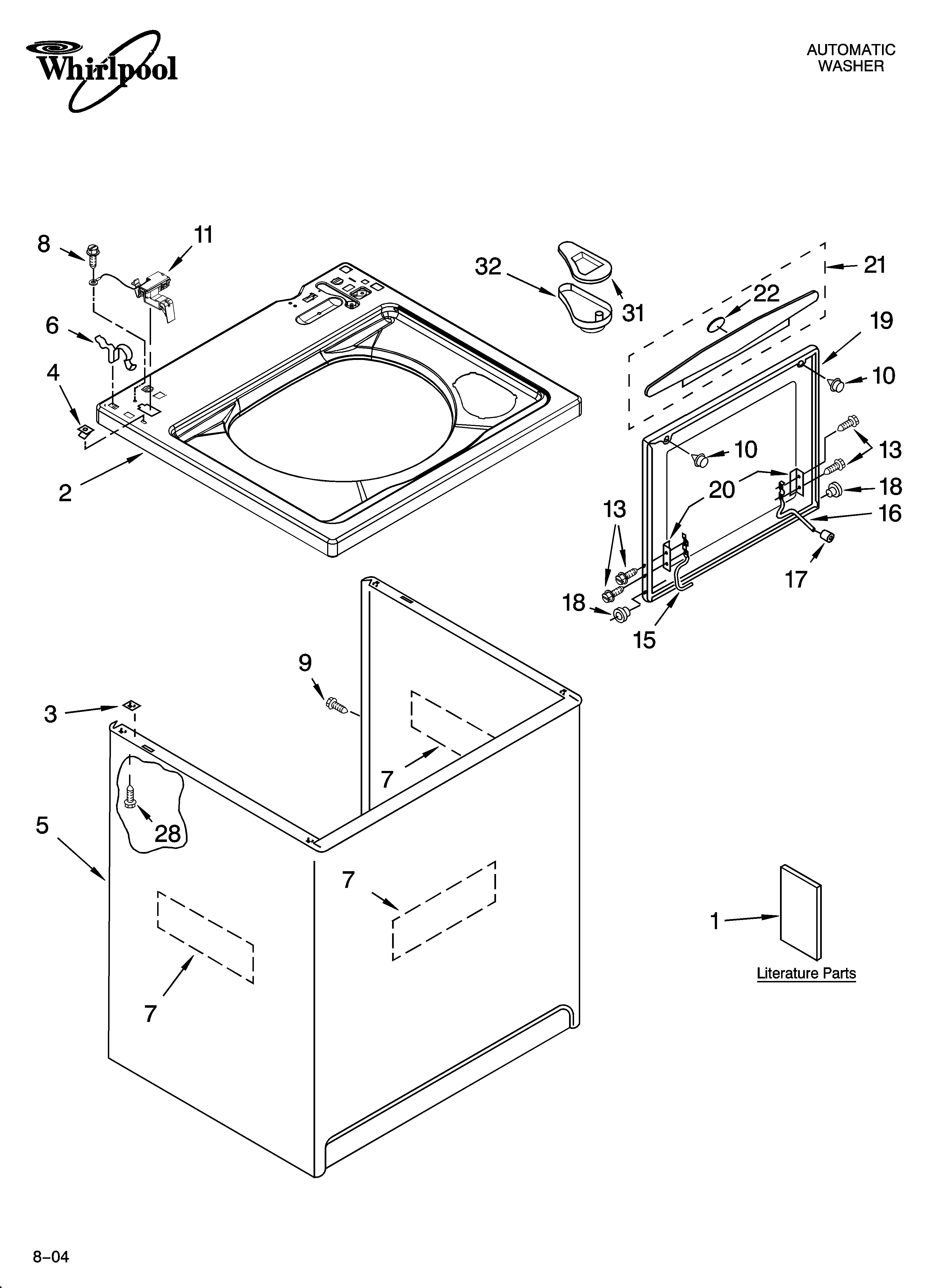 Top and cabinet parts