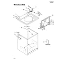 KitchenAid KAWS750LT1 top and cabinet parts diagram
