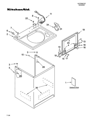 Top and cabinet parts