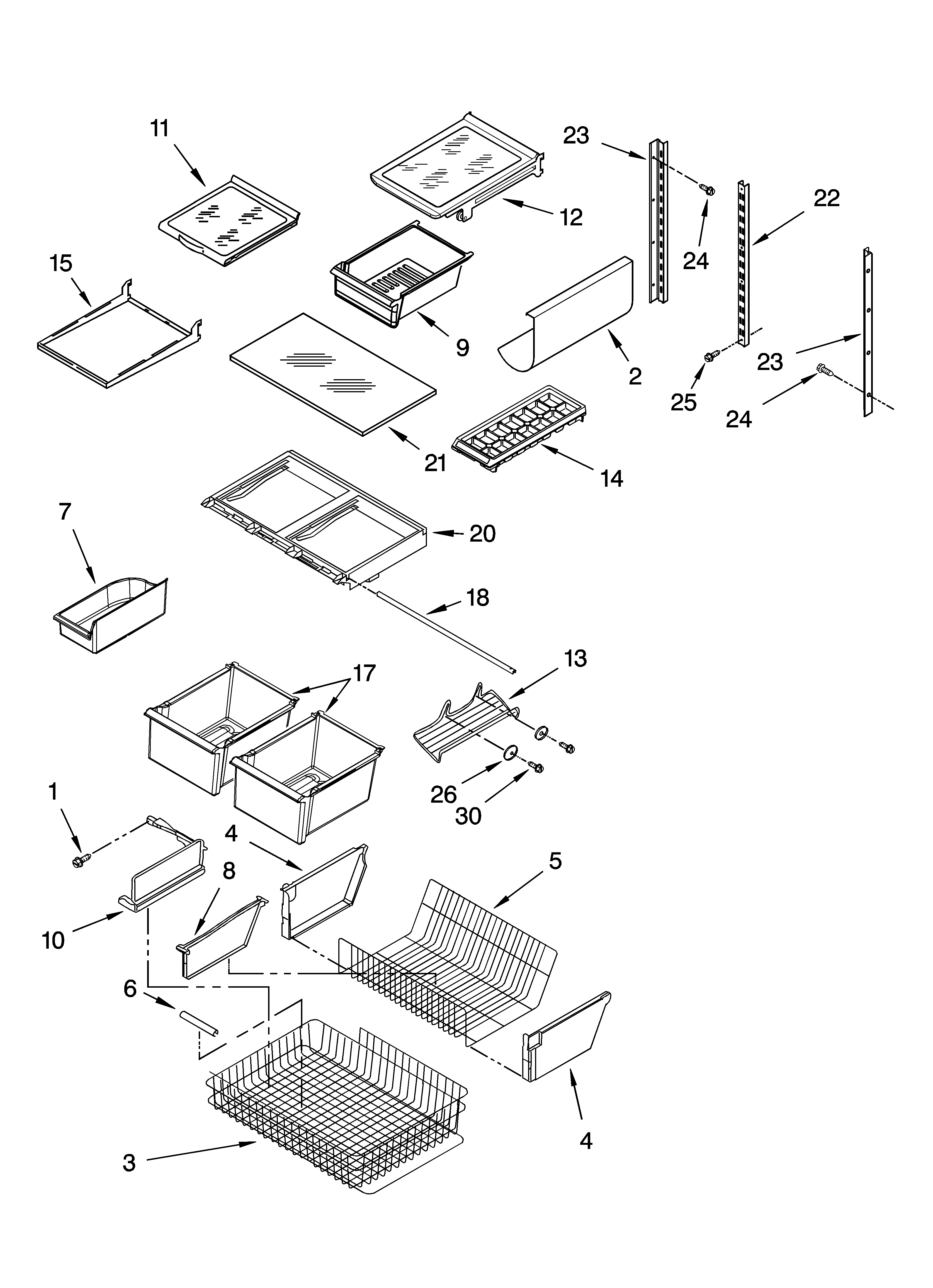 SHELF PARTS, OPTIONAL PARTS