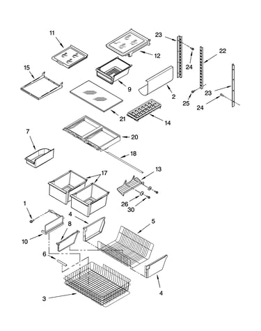 Shelf parts, optional parts