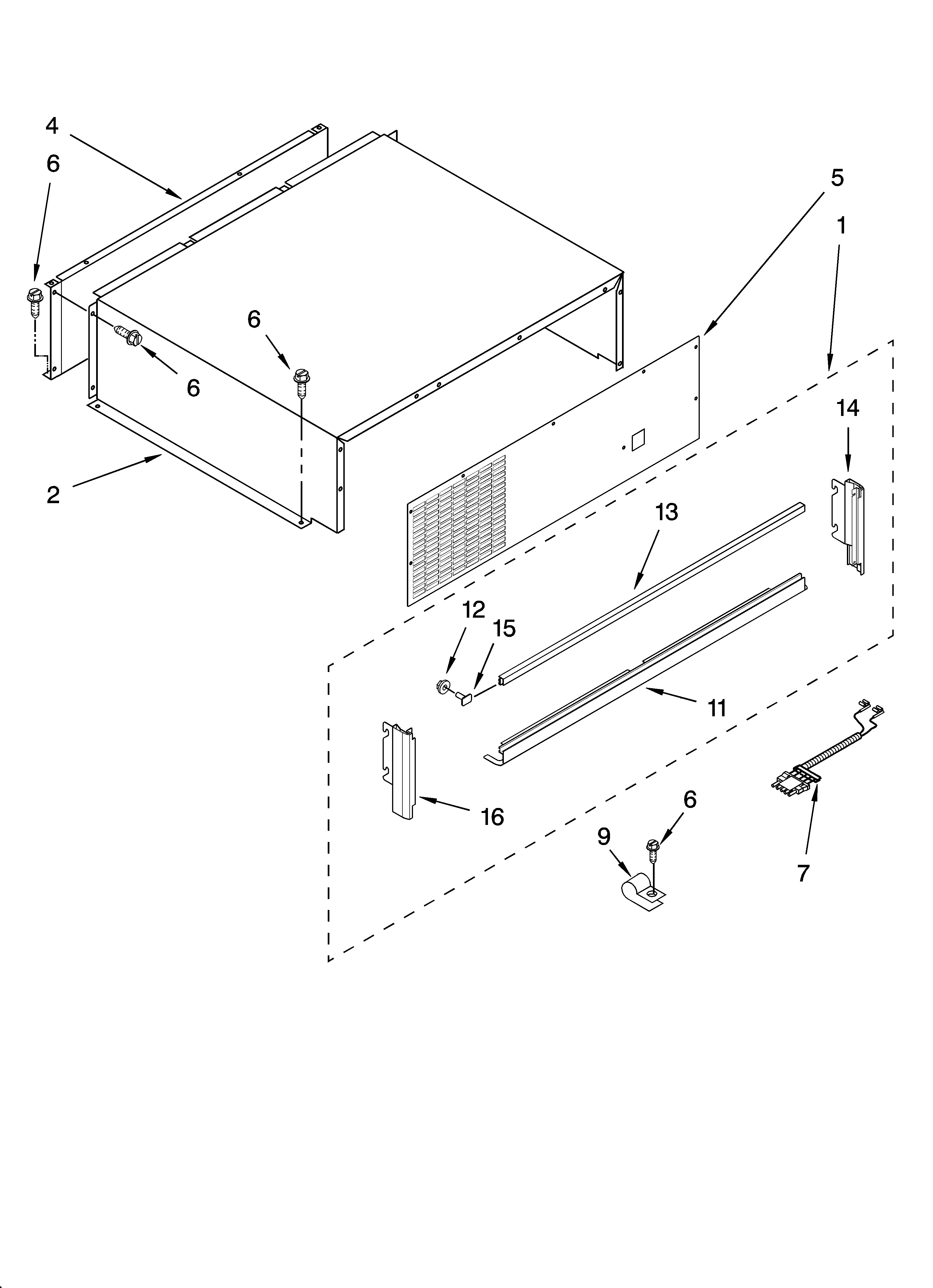 Top grille and unit cover parts