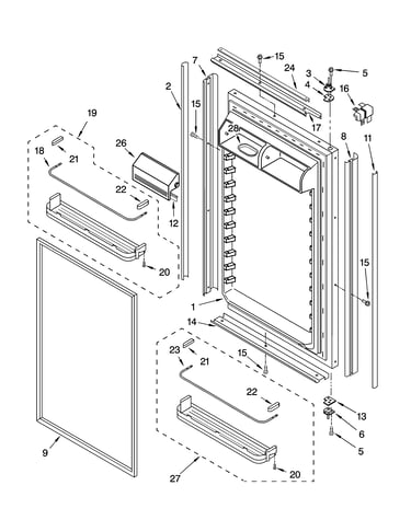 Refrigerator door parts