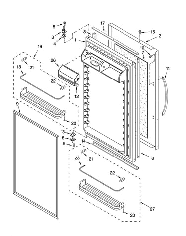 Refrigerator door parts