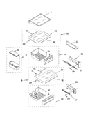 Refrigerator shelf parts
