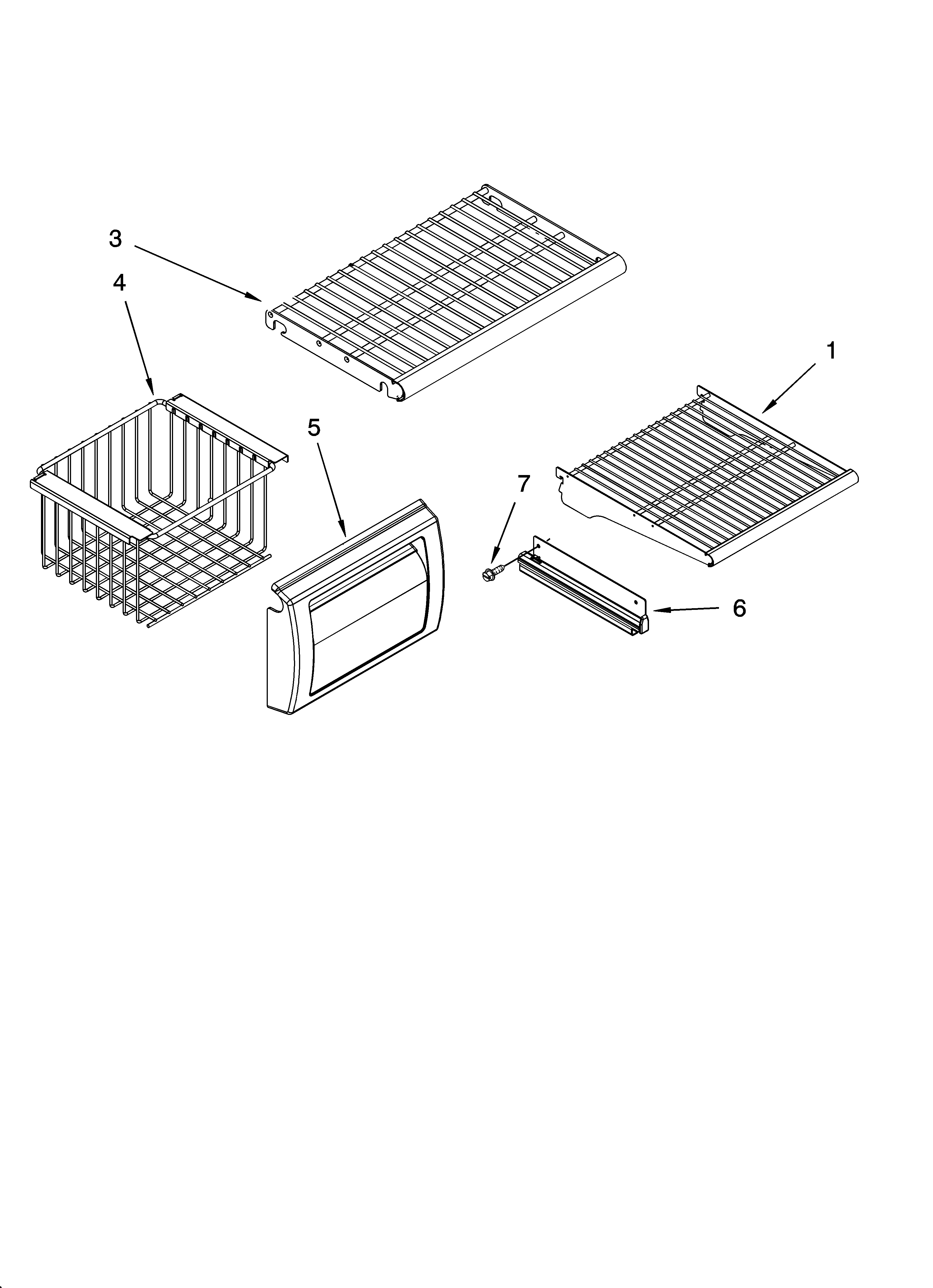 Freezer shelf parts