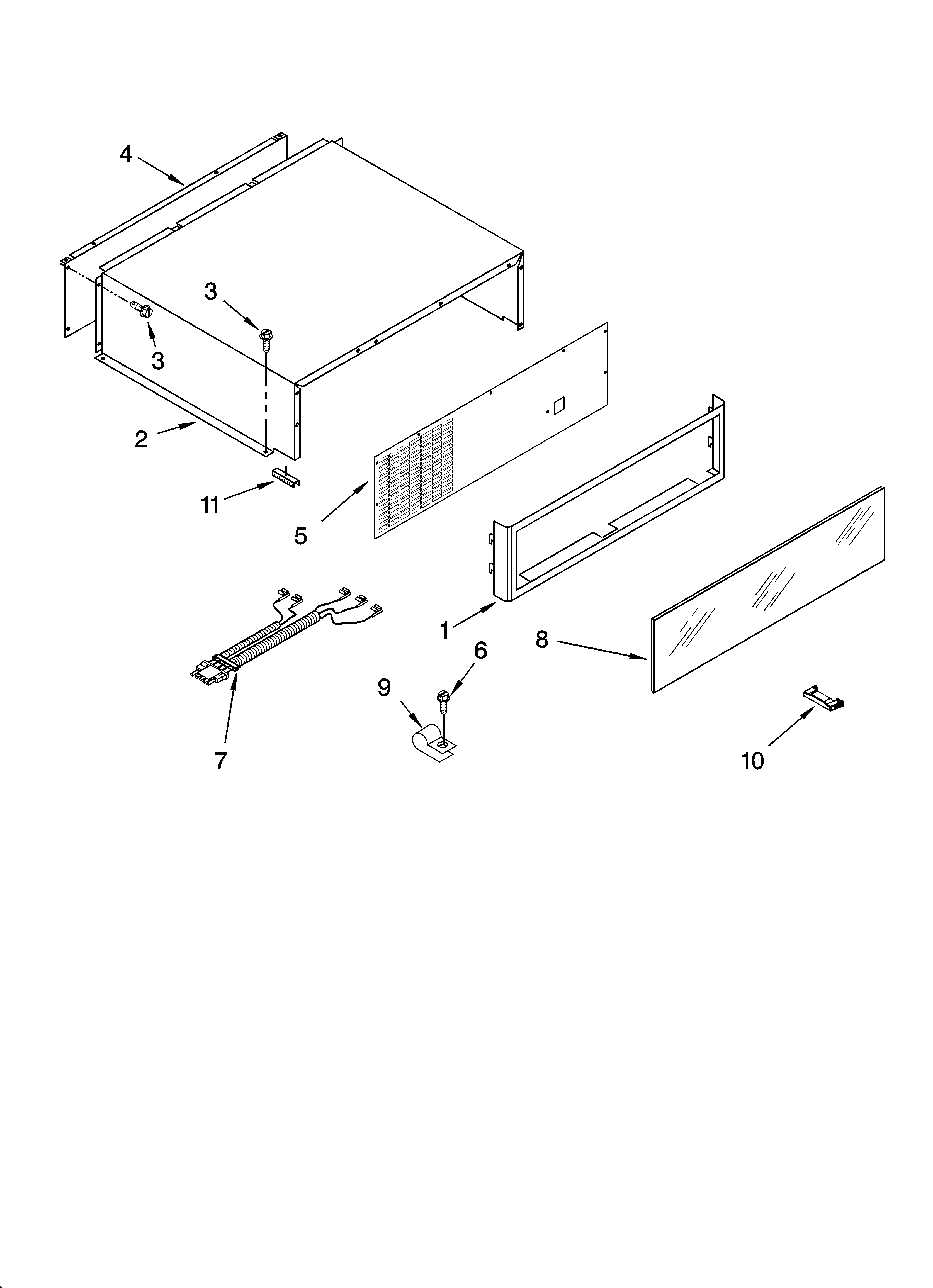 Top grille and unit cover parts
