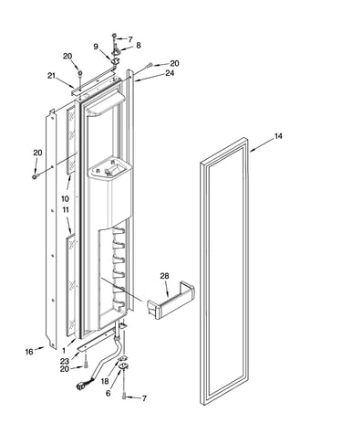 Freezer door parts