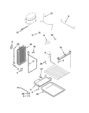 Lower unit and tube parts