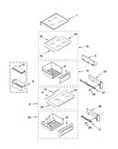 Refrigerator shelf parts