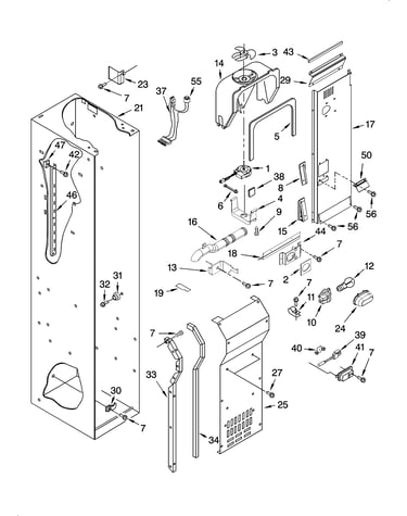 Freezer liner and air flow parts
