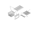 KitchenAid KSSS48QMX01 freezer shelf parts diagram