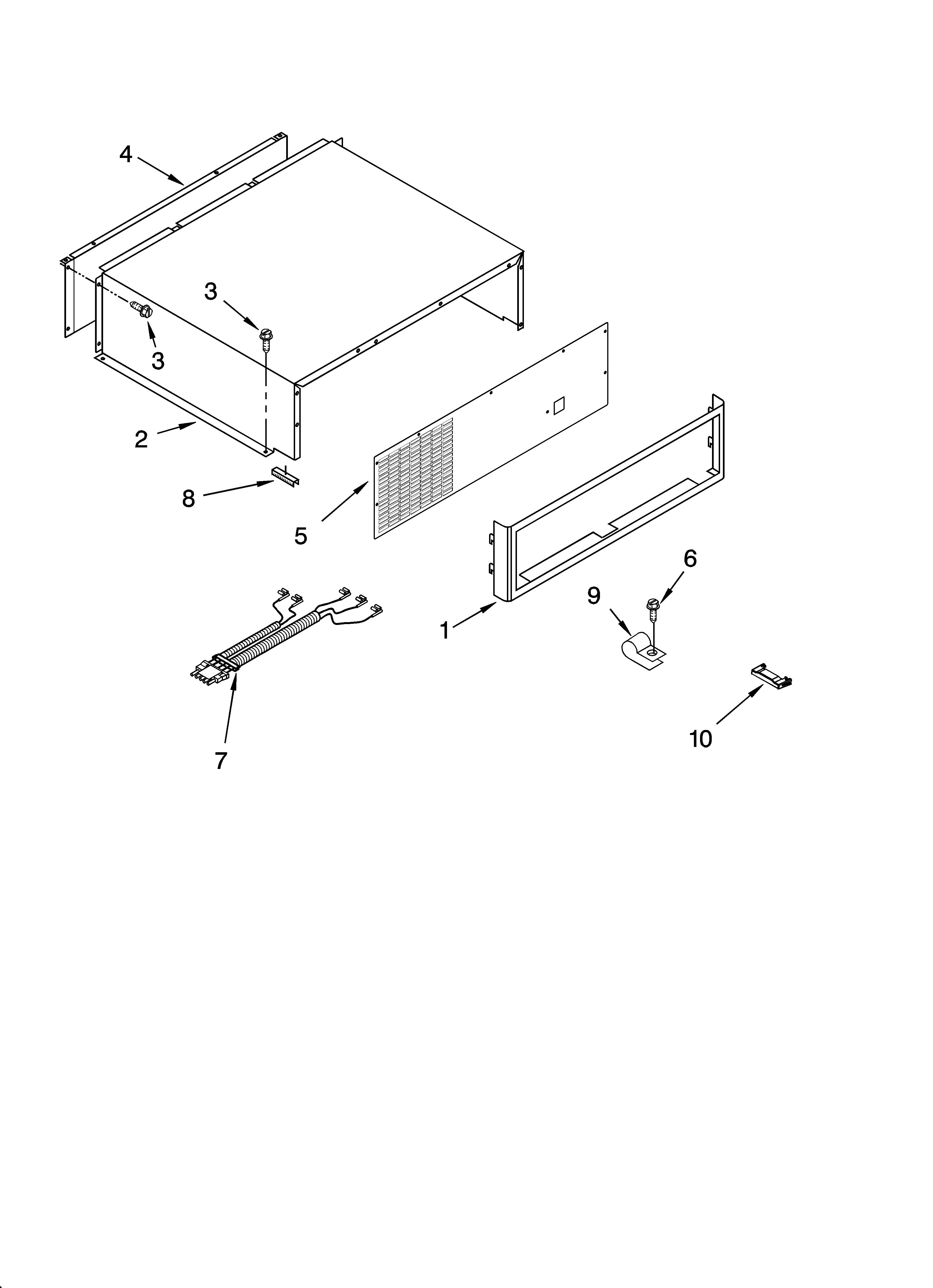 Top grille and unit cover parts
