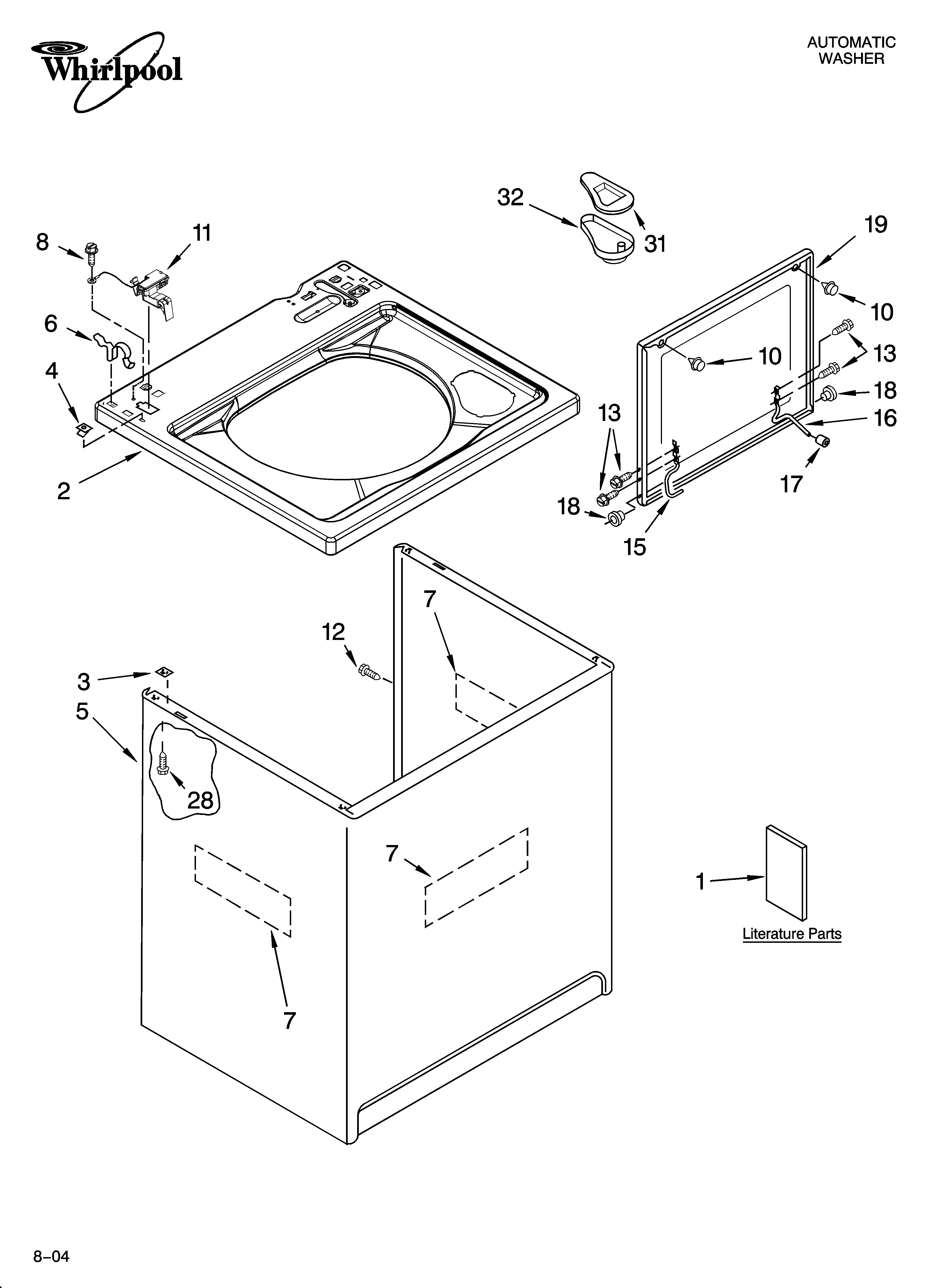 Top and cabinet parts
