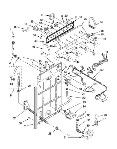 Controls and rear panel parts