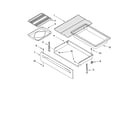 Whirlpool RF196LXMB1 drawer & broiler parts, optional parts diagram
