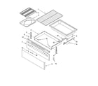 Whirlpool RF370LXPB0 drawer & broiler parts diagram