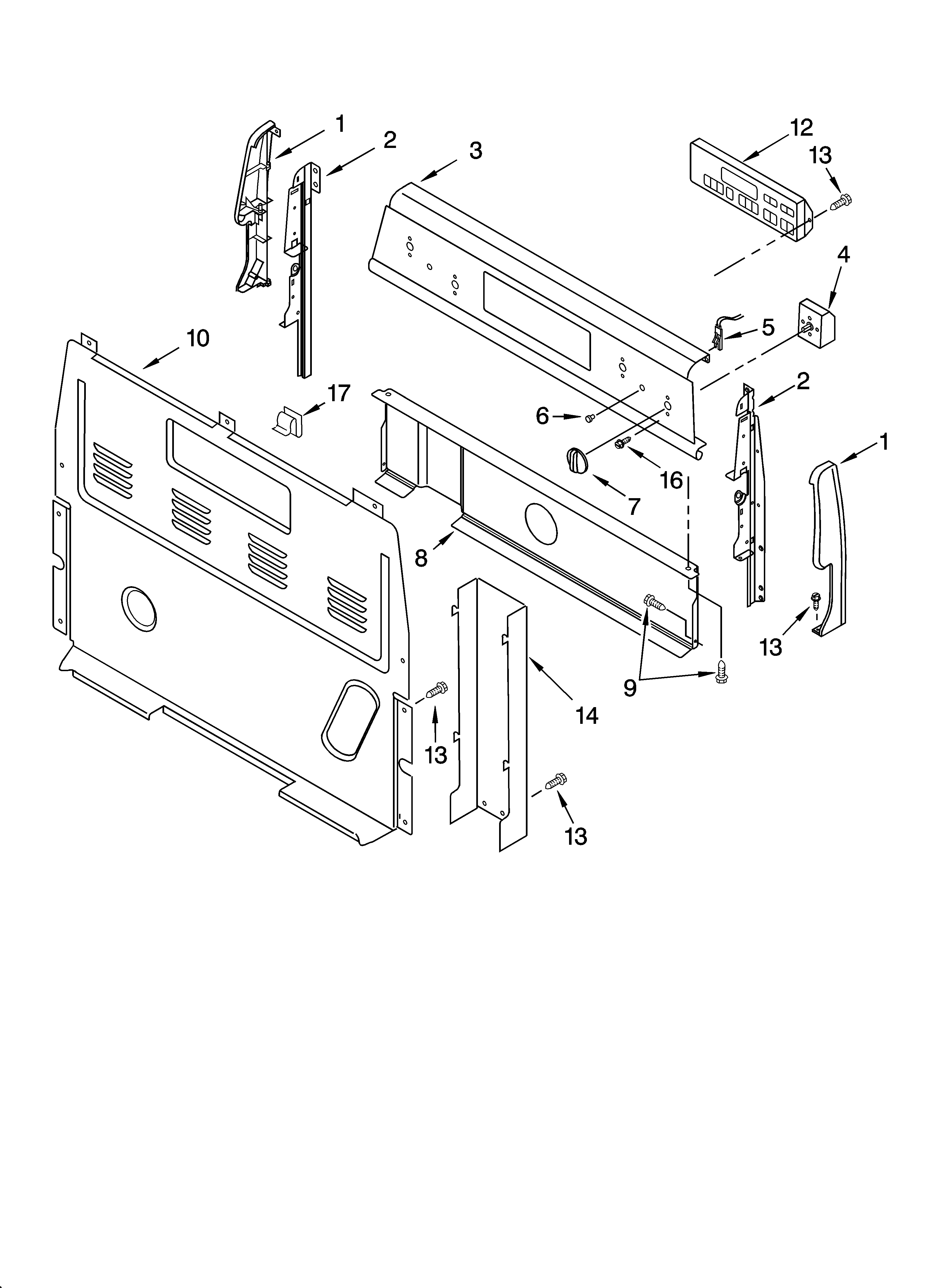 Control panel parts
