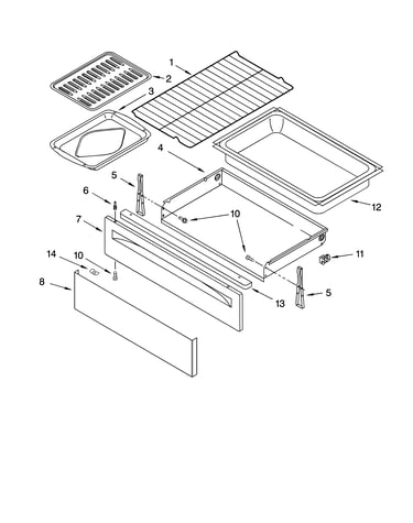 Drawer & broiler parts, optional parts