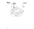 Whirlpool SF368LEPW0 cooktop parts diagram