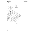 Whirlpool SF380LEPT0 cooktop parts diagram