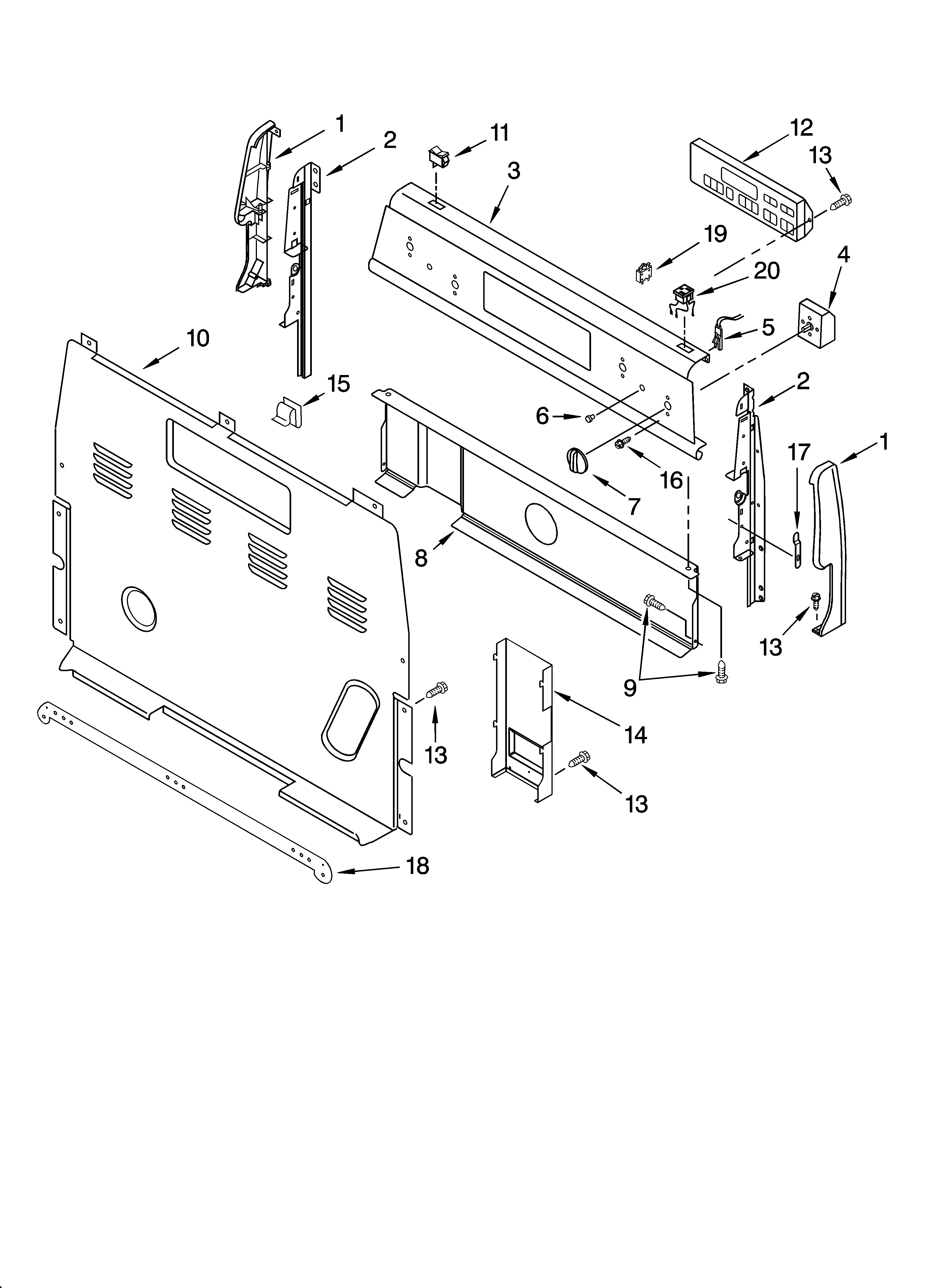 Control panel parts