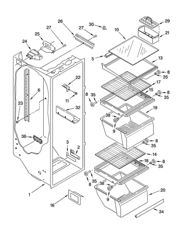 Refrigerator liner parts